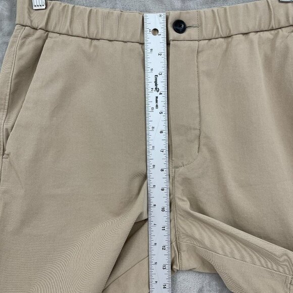 Everlane The Pull On Performance Chino Short 7" Tan Beige Elastic Waist - Picture 9 of 11